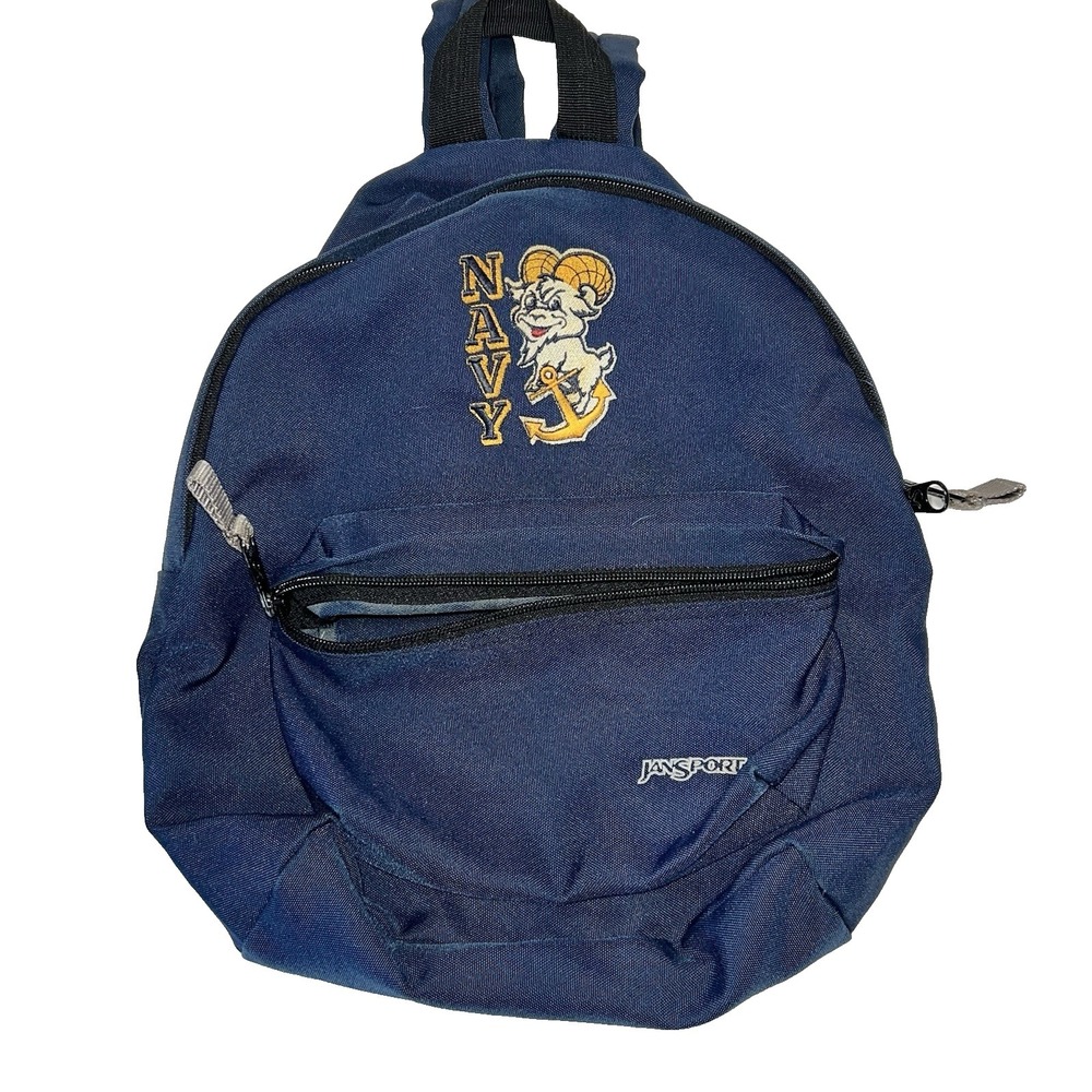 Vintage Jansport Youth Backpack US‎ Naval Academy Bill the Goat Military Retro